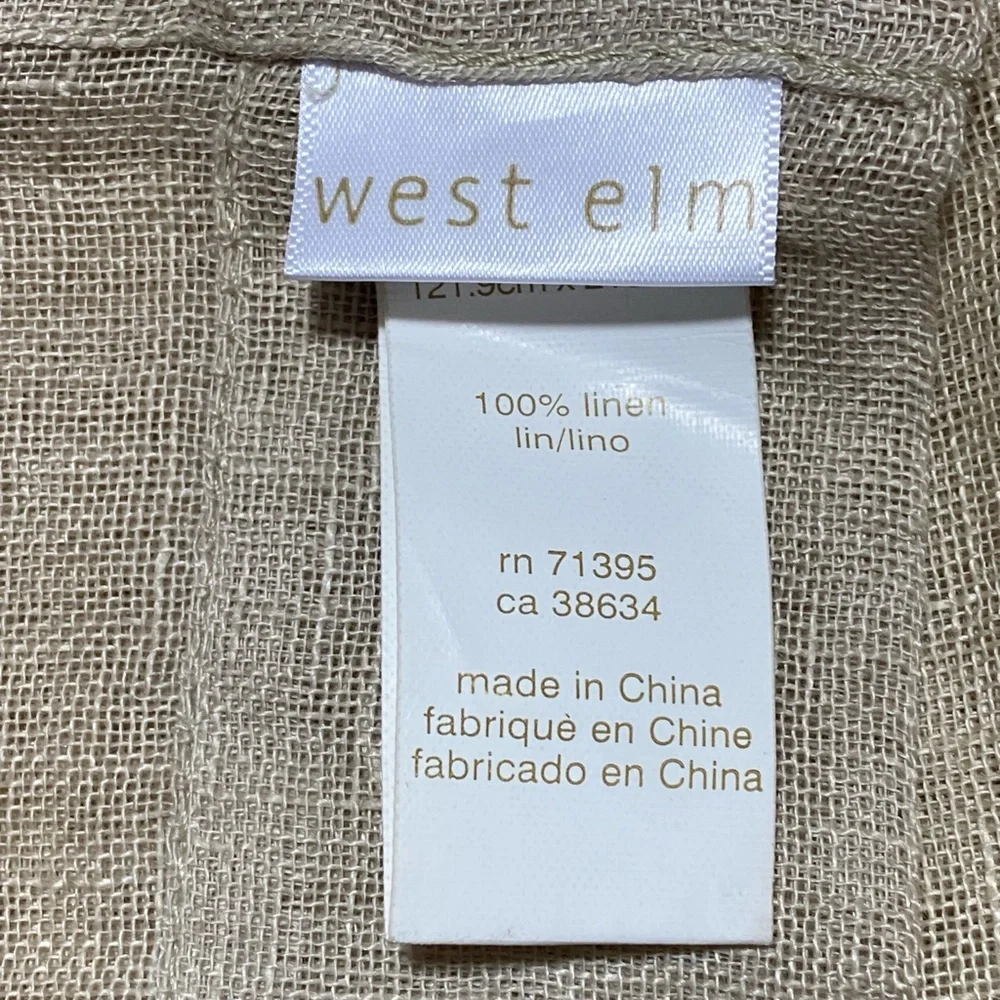 West Elm‎ Sheer European Flax Linen Curtains - Set of 2